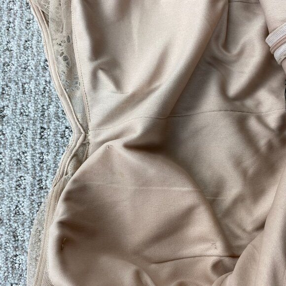 Jessica Laced Dress Women Size 14 Beige Rhinestone Waist Belt - Picture 5 of 11